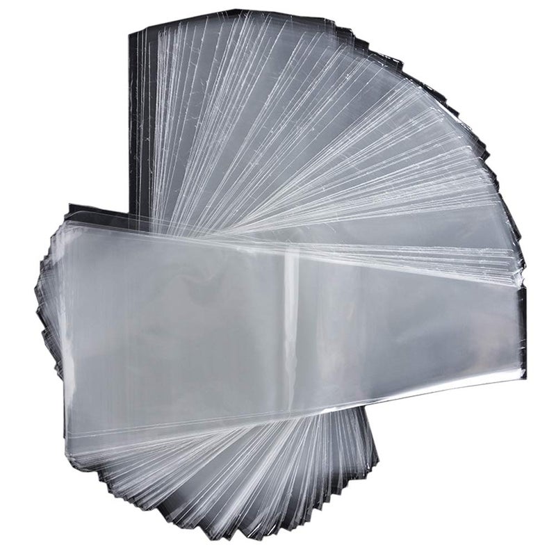 lasenersm 200 Pieces Transparent Flower Bouquet Bag Plastic Bags Flower Bouquet Sleeve Clear Cellophane Bags Rose Packaging Bags Height 15" Upper Width 5.9" Bottom Width 1.57" - Image 1